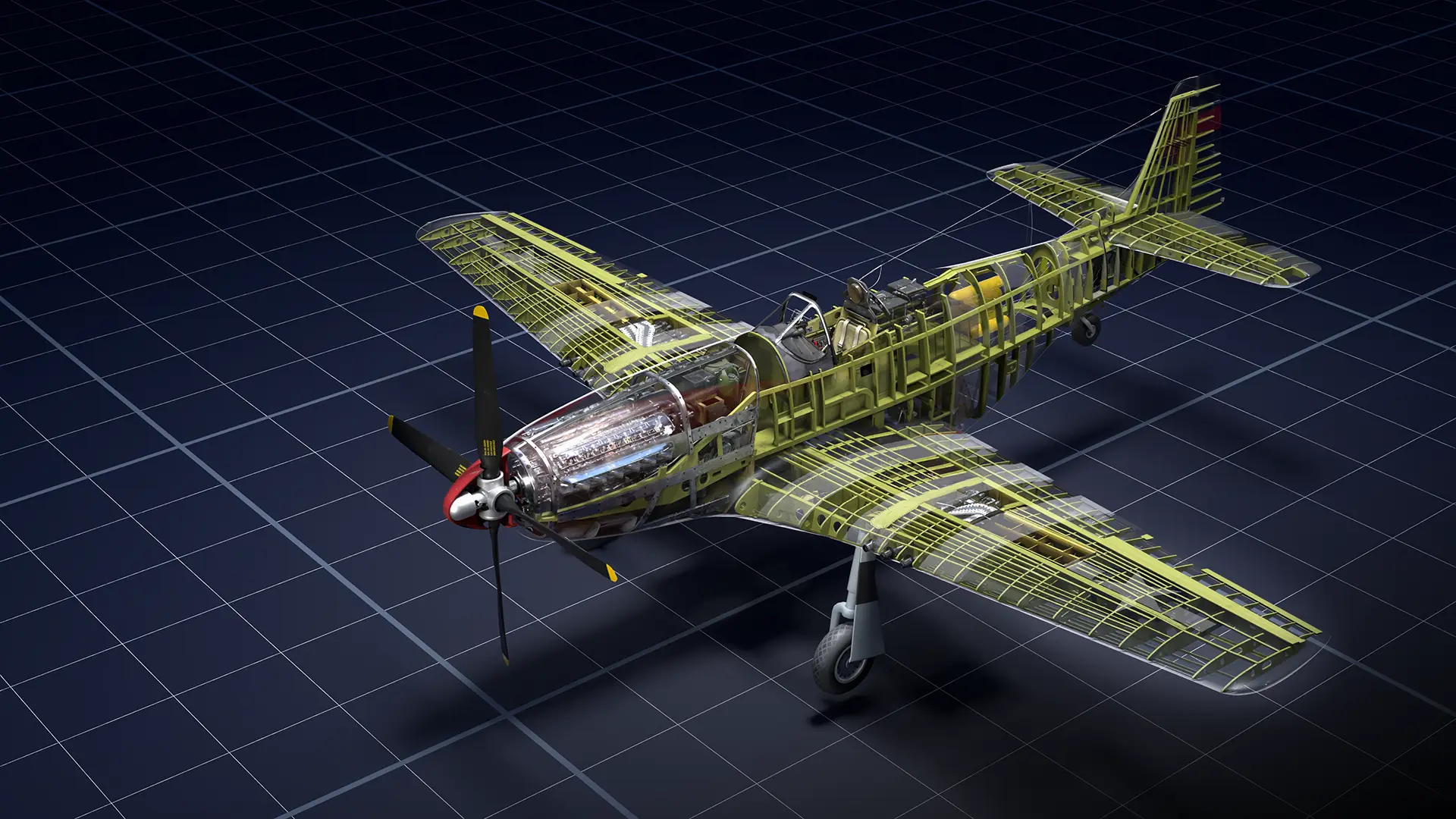 Airplane internal view